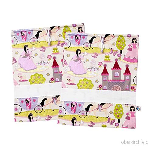 Filetset med två asiatiska påsar för byte av påsar, korkdragare, linneinlägg, 100% Made in Italy, motiv: prinsessa, 200 g 8057017875055
