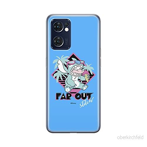 ERT GROUP mobiltelefonfodral för Oppo RENO 7 5G originalt och officiellt licensierat Disney mönster Stitch 005 optimalt anpassad till formen på mobiltelefonen, fodral tillverkad av TPU plast 5905511305673
