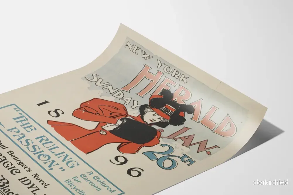 Vintageposter New York Herald - söndag januari 1896 - Bild 3
