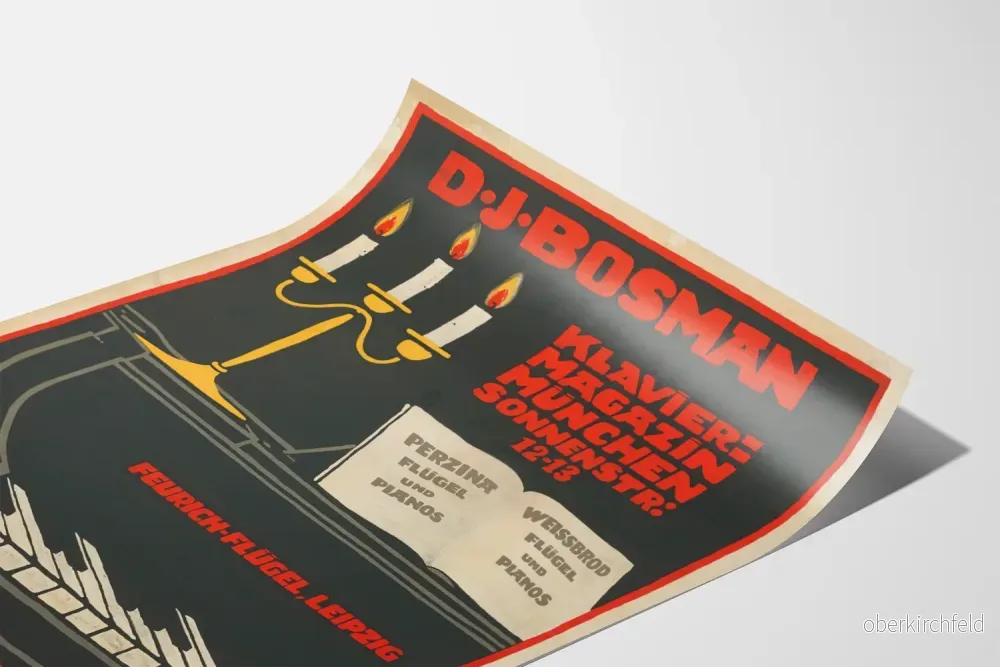 Vintage affisch för piano D.J. Bosman - Väggdekoration för klassisk musik - Bild 3
