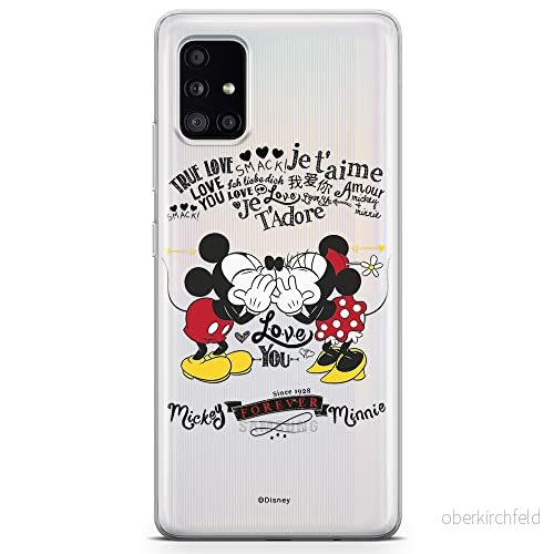 ERT GROUP mobiltelefonfodral för Samsung A51 5G originalt och officiellt licensierat Disney mönster Mickey & Minnie 005 optimalt anpassad till formen på mobiltelefonen, gedeeltelijk transparant 5904805451911