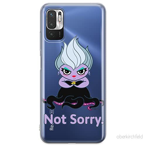 ERT GROUP mobiltelefonfodral för Xiaomi REDMI NOTE 10 5G / POCO M3 PRO originalt och officiellt licensierat Disney mönster Ursula 004 anpassad till formen på mobiltelefonen, gedeeltelijk transparant 5905131461643