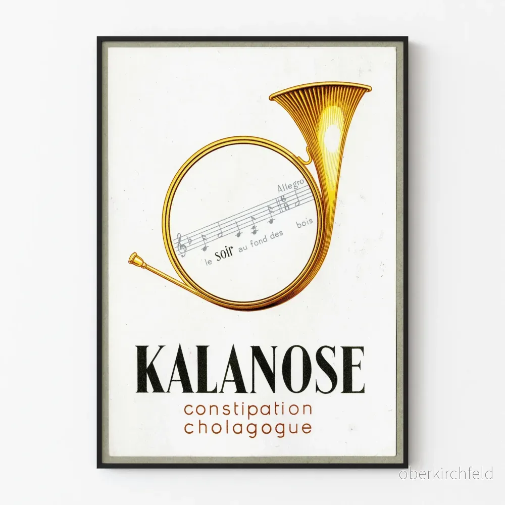 Vintageposter Kalanose Trompe-l'œil Musikalisk