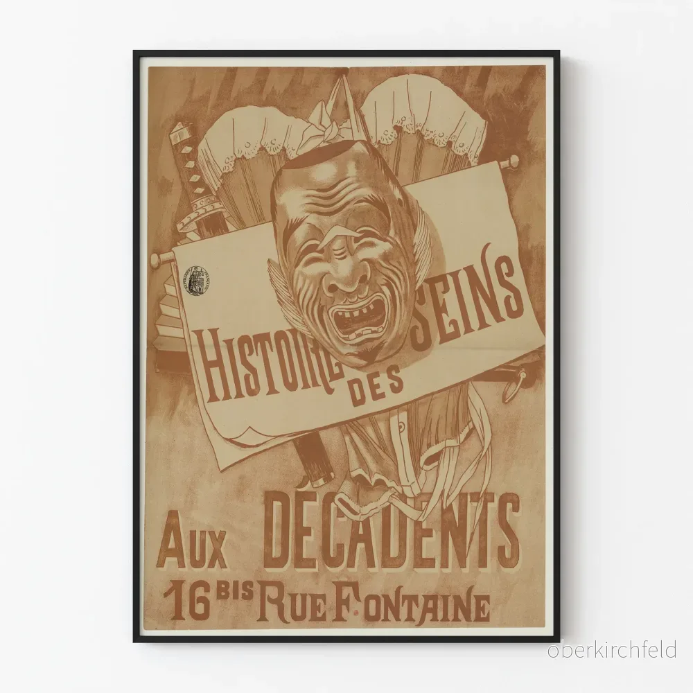 Vintageaffisch "Historia om brösten" av Décadents väggdekor
