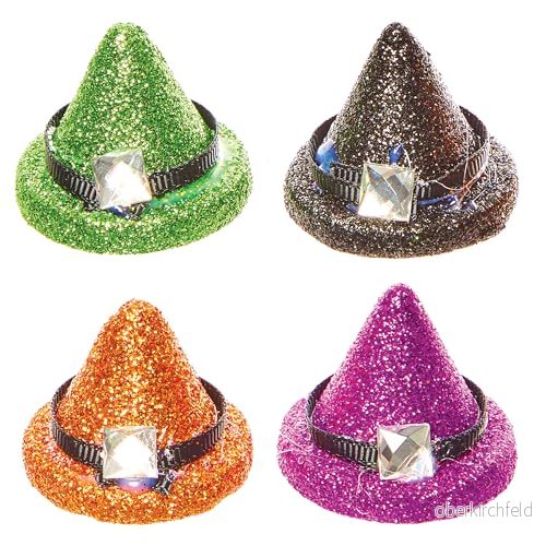 Baker Ross FX600 Glitterdekorationer för häxhattar 10 pack, Halloween dekorationer pyssel och konst 5063067005123