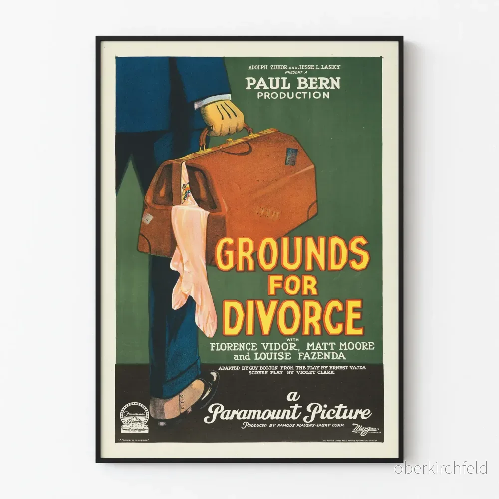 Vintageposter Grounds for Divorce - Klassisk filmväggdekoration