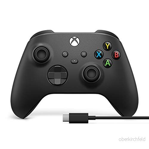Microsoft Xbox Wireless Controller + USB C Cable Spelkontroll trådlös Bluetooth kolsvart för PC, One, Android, Series S, X, iOS 196388518265
