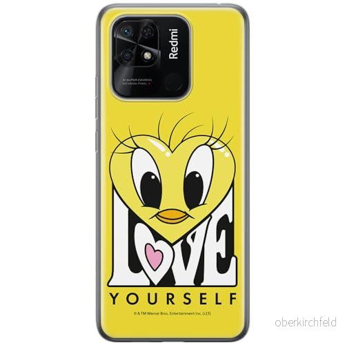 ERT GROUP mobiltelefonfodral för Xiaomi REDMI 10C originalt och officiellt licensierat Looney Tunes mönster Tweety 015 anpassad till formen på mobiltelefonen, fodral tillverkad av TPU plast 5905795097813