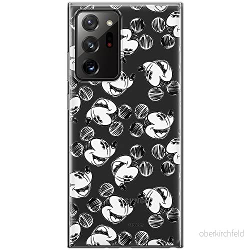 ERT GROUP mobiltelefonfodral för Samsung GALAXY NOTE 20 ULTRA originalt och officiellt licensierat Disney mönster Mickey 025 optimalt anpassad till formen på mobiltelefonen, gedeeltelijk transparant 5903040354179