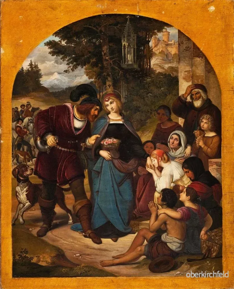 Målning Le miracle de sainte Élisabeth - August Hopfgarten | Konsttryck - Bild 2