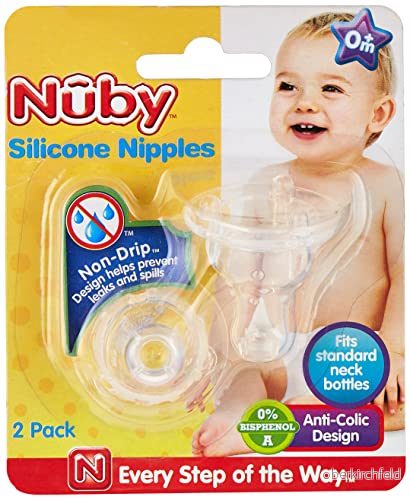 Nûby 921 läckagesäker flasksugare/näringssövare av silikon för standardflaskor, fr.o.m. 1 dag/2 pack 48526009213 Nûby 921 läckagesäker flasksugare/näringssövare av silikon för standardflaskor, fr.o.m. 1 dag/2 pack 48526009213
