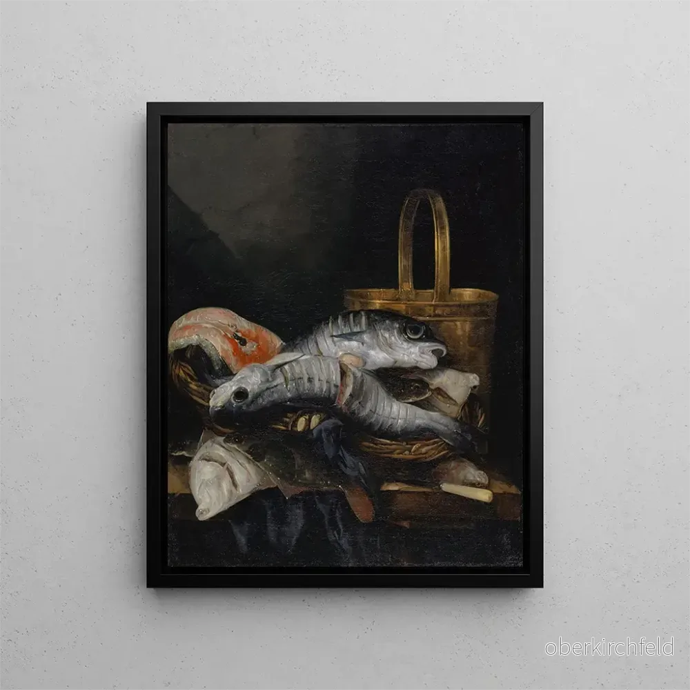 Målning av död fisk - Abraham van Beyeren