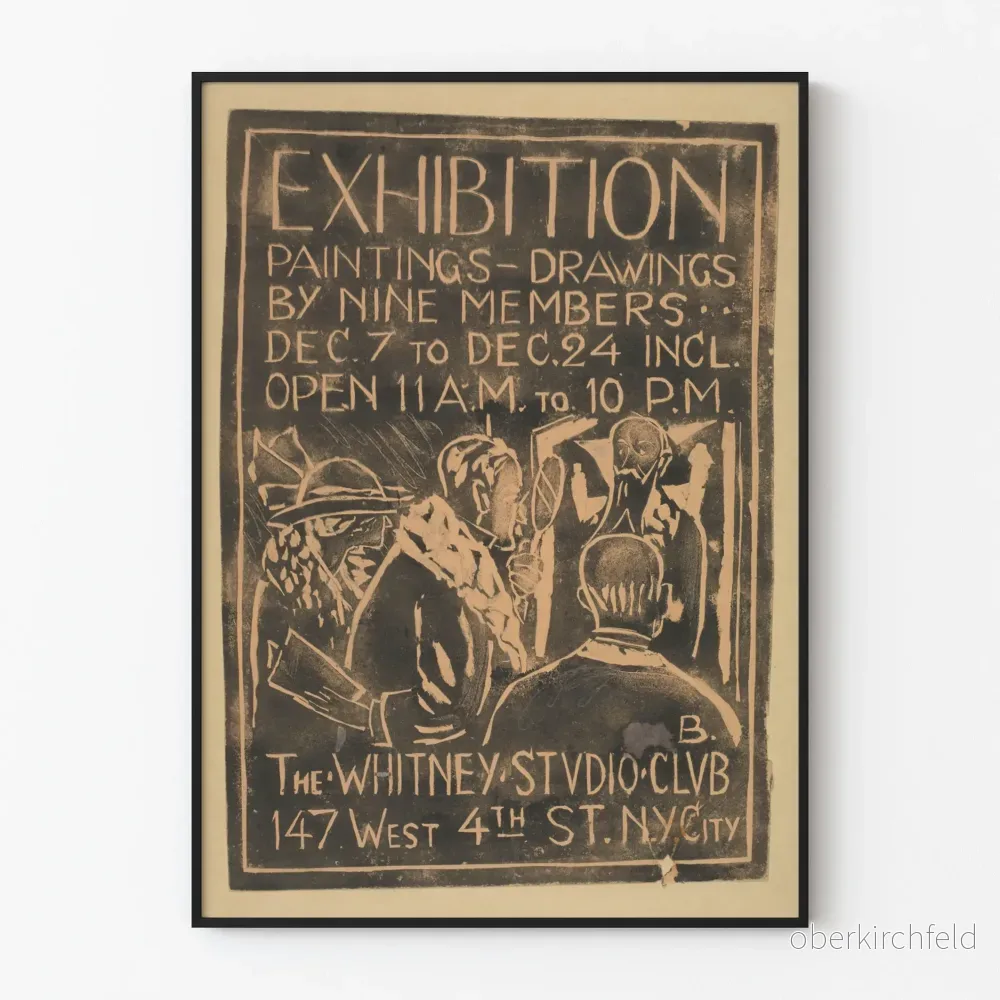 Vintageposter för konstutställning - Konstnärlig väggdekoration