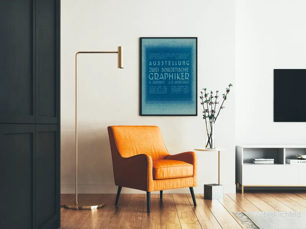 Vintageposter för utställning med två sovjetiska grafiska formgivare - Bild 2