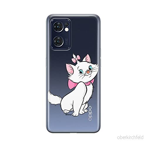 ERT GROUP mobiltelefonfodral för Oppo RENO 7 5G originalt och officiellt licensierat Disney mönster Marie 007 optimalt anpassad till formen på mobiltelefonen, gedeeltelijk transparant 5905511313777