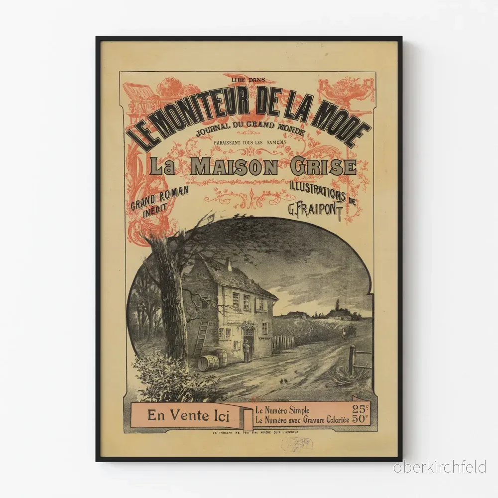 Vintageposter Le Moniteur de la Mode – La Maison Grise Vintageposter Le Moniteur de la Mode – La Maison Grise