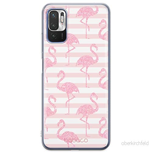 ERT GROUP mobiltelefonfodral för Xiaomi REDMI NOTE 10 5G / POCO M3 PRO originalt och officiellt licensierat Babaco mönster Flamingo 001, fodral tillverkad av TPU plast 5904805609763