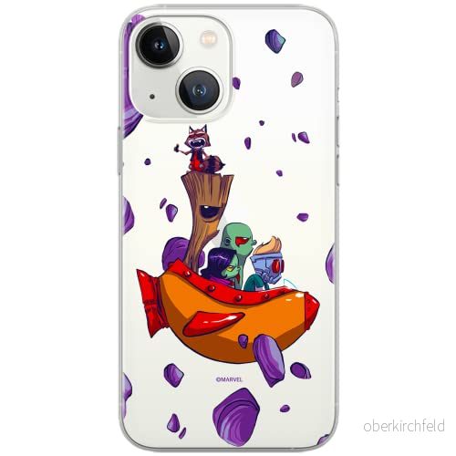 ERT GROUP mobiltelefonfodral för Iphone 13 originalt och officiellt licensierat Marvel mönster Guardians of the Galaxy 010 Vit optimalt anpassad till formen på mobiltelefonen, gedeeltelijk transparant 5903932919967