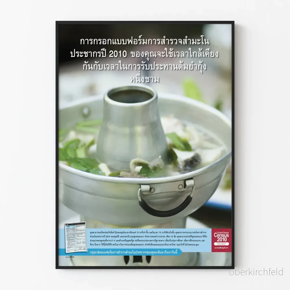 Dekorativ poster av thailändsk köksinredning med Tom Yum-soppa