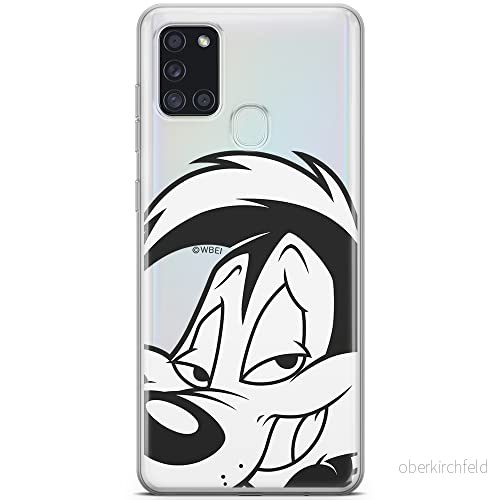 ERT GROUP mobiltelefonfodral för Samsung A21s originalt och officiellt licensierat Looney Tunes mönster Pepe Le Pew 001 optimalt anpassad till formen på mobiltelefonen, gedeeltelijk transparant 5903040259870