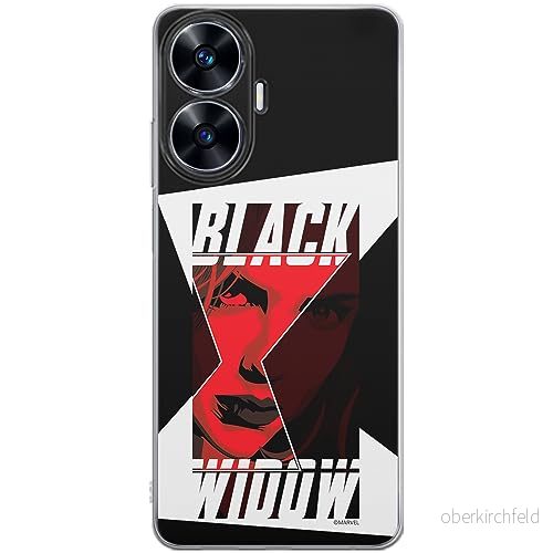 ERT GROUP mobiltelefonfodral för Realme C55 originalt och officiellt licensierat Marvel mönster Black Widow 012 optimalt anpassad till formen på mobiltelefonen, fodral tillverkad av TPU plast 5905511874056