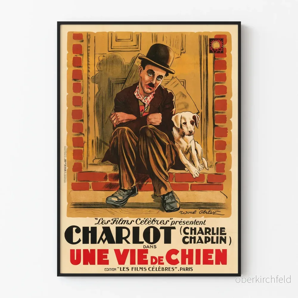 Vintageposter Charlie Chaplin En Hunds Liv