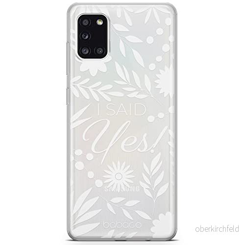 ERT GROUP mobiltelefonfodral för Samsung A31 originalt och officiellt licensierat Babaco mönster I said Yes! 002 Vit optimalt anpassad till formen på mobiltelefonen, gedeeltelijk transparant 5904805773211