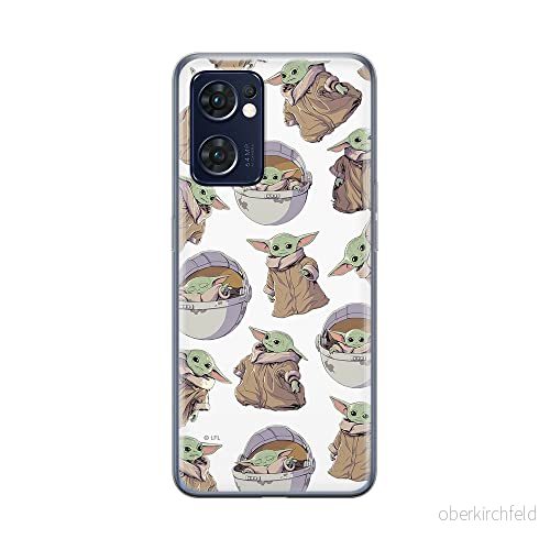 ERT GROUP mobiltelefonfodral för Oppo RENO 7 5G originalt och officiellt licensierat Star Wars mönster Baby Yoda 028 optimalt anpassad till formen på mobiltelefonen, fodral tillverkad av TPU plast 5905511315085
