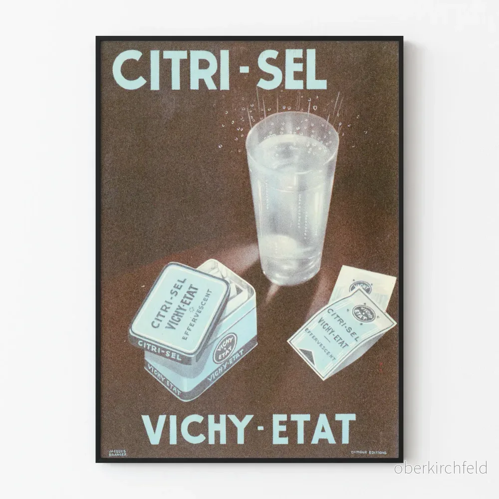 Vintageposter Citri-Sel Vichy-État Bubbelande