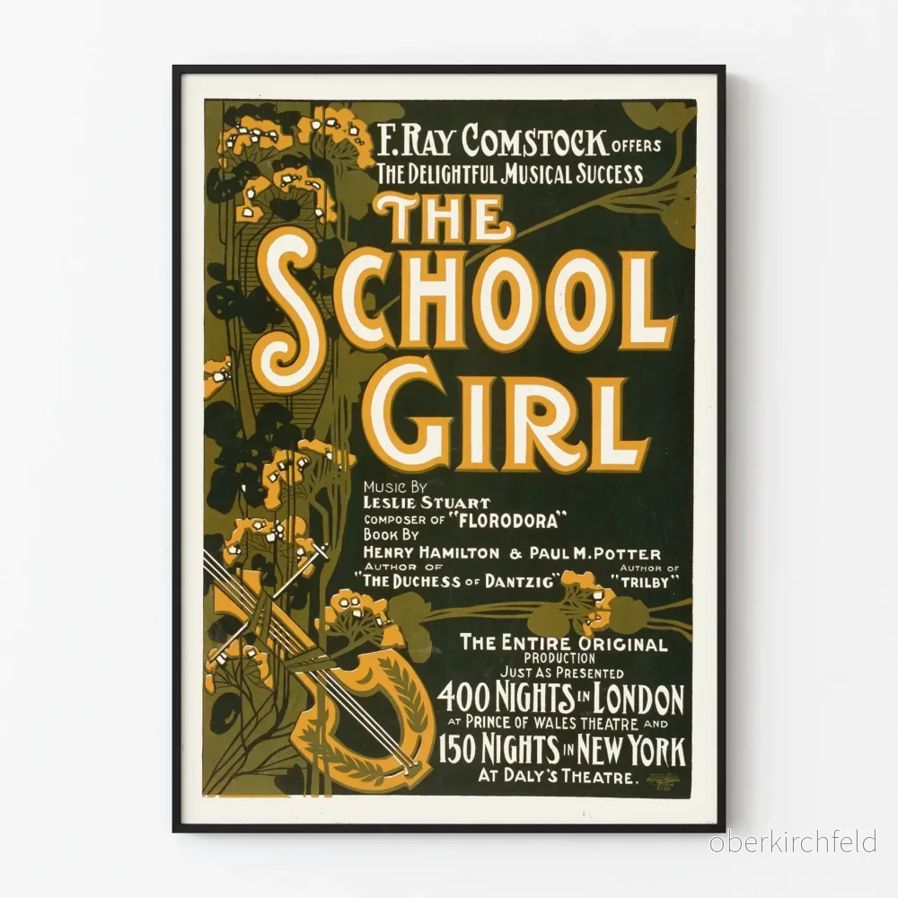 Vintage musikposter The School Girl
