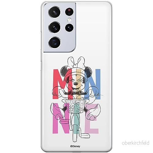 ERT GROUP mobiltelefonfodral för Samsung S21 ULTRA originalt och officiellt licensierat Disney mönster Minnie 068 optimalt anpassad till formen på mobiltelefonen, fodral tillverkad av TPU plast 5905511990589