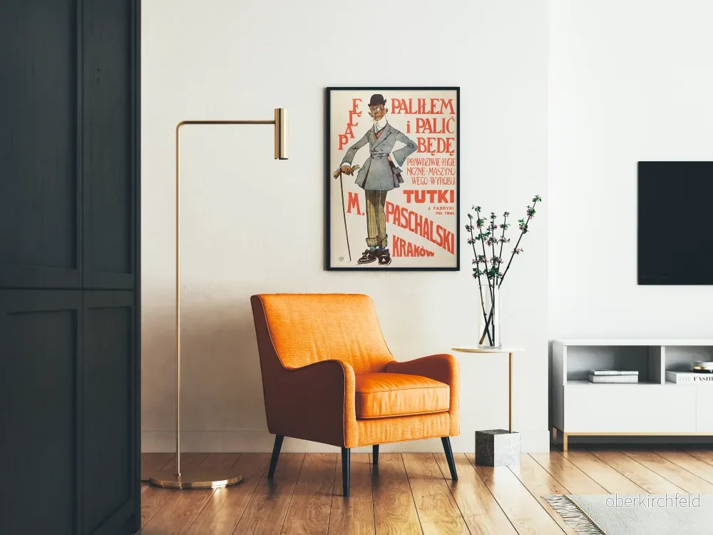 Vintageaffisch för elegant man med käpp och monocle - Bild 2