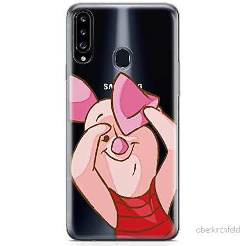 ERT GROUP mobiltelefonfodral för Samsung A20S originalt och officiellt licensierat Disney mönster Winnie the Pooh and friends 034 anpassad till formen på mobiltelefonen, gedeeltelijk transparant 5903537205311