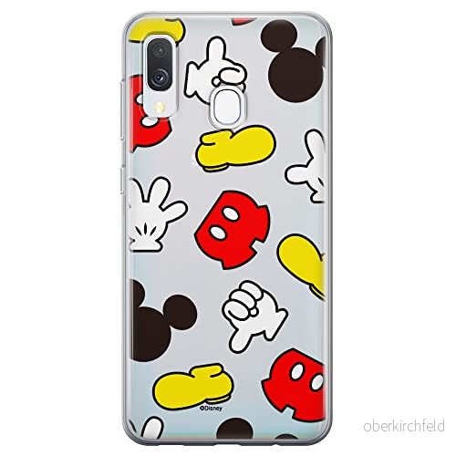 ERT GROUP mobiltelefonfodral för Samsung A40 originalt och officiellt licensierat Disney mönster Mickey 046 optimalt anpassad till formen på mobiltelefonen, gedeeltelijk transparant 5905131807069