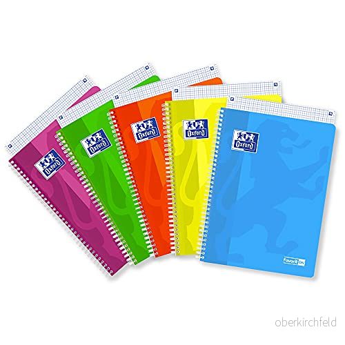 Favorit A4 Spiralat Randeroll 4 mm, 90 G/kvm, 5 pack Blandade Fluo Färger 8006779038772