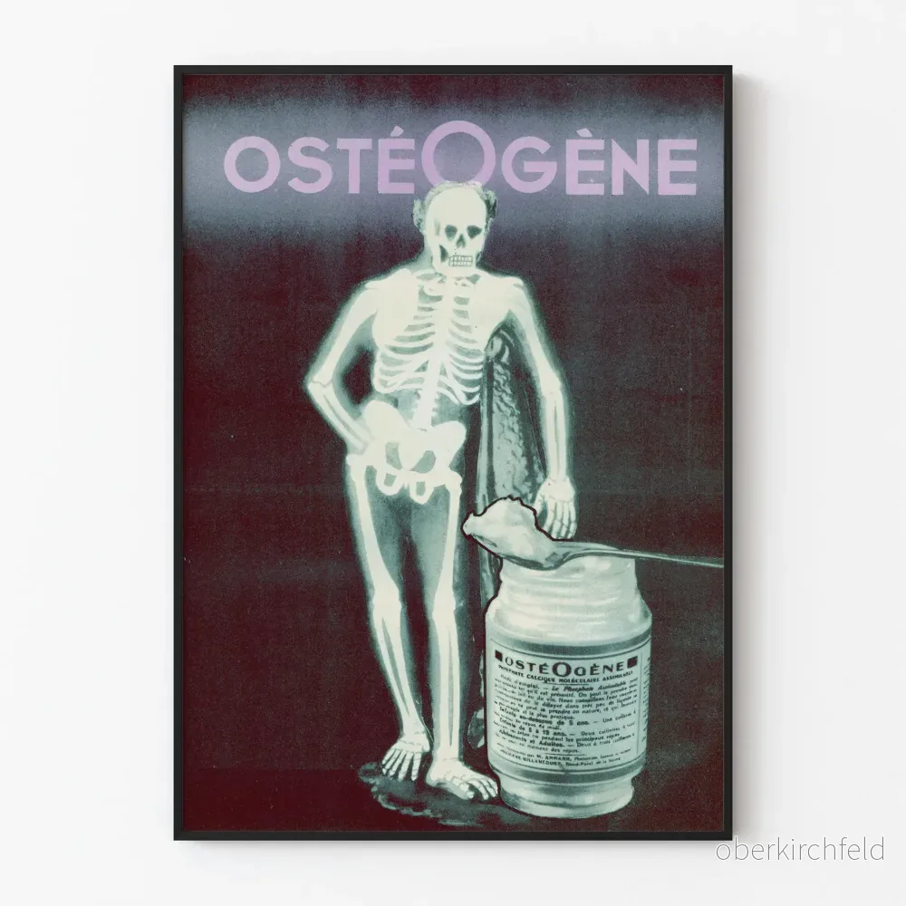 Vintageposter Ostéogène - Väggdekoration för medicin och hälsa