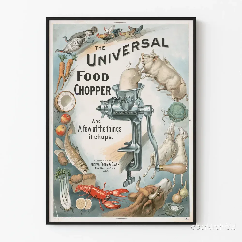 Vintage affisch för universell matkniv - köksväggdekoration