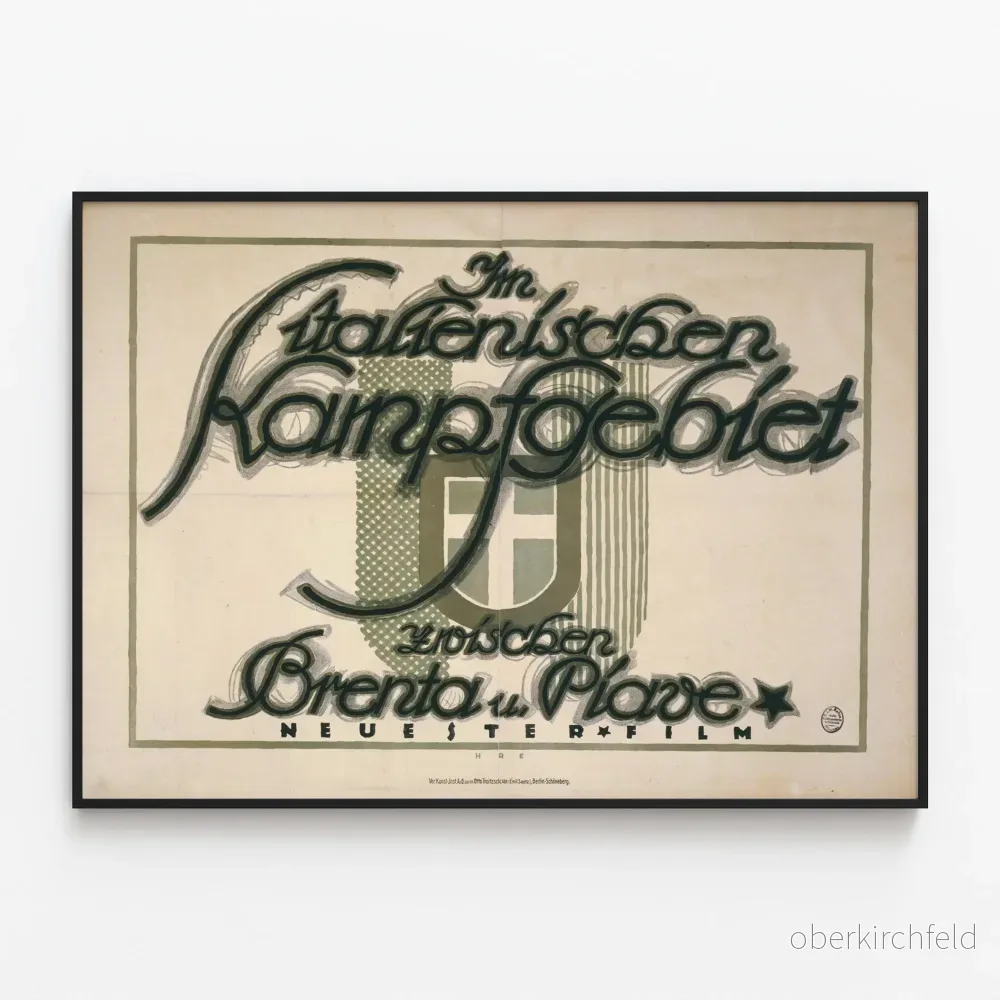 Vintageposter från det italienska krigsskådeplatsen – historisk väggdekoration
