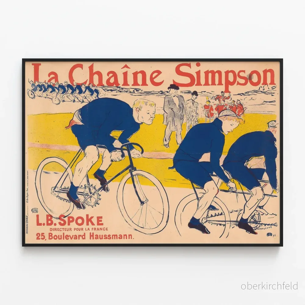Vintageposter La Chaîne Simpson Cykling