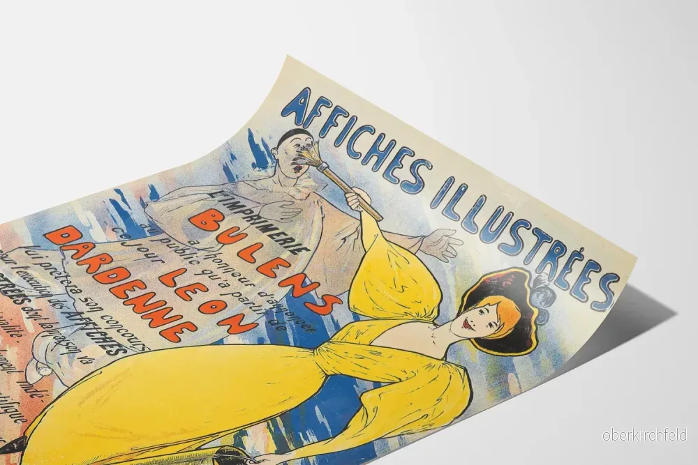 Vintageillustrerad poster för väggdekoration - Bulens tryckeri, Bryssel - Bild 3