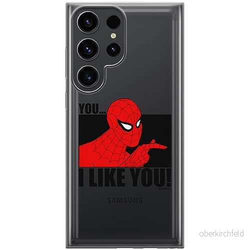 ERT GROUP mobiltelefonfodral för Samsung S23 ULTRA originalt och officiellt licensierat Marvel mönster Spider Man 034 optimalt anpassad till formen på mobiltelefonen, gedeeltelijk transparant 5905795010492