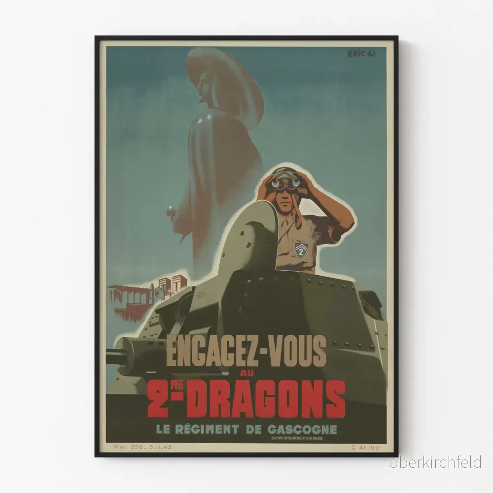 Rekryteringsposter för armén 2:e Dragonsregementet Gascogne
