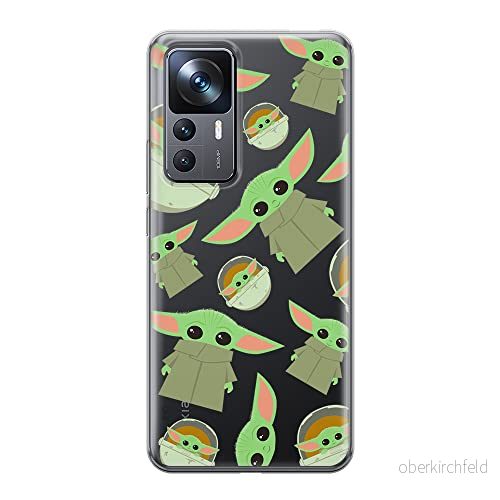 ERT GROUP mobiltelefonfodral för Xiaomi 12T/12T pro/K50 Ultra originalt och officiellt licensierat Star Wars mönster Baby Yoda 006 anpassad till formen på mobiltelefonen, gedeeltelijk transparant 5905511580148