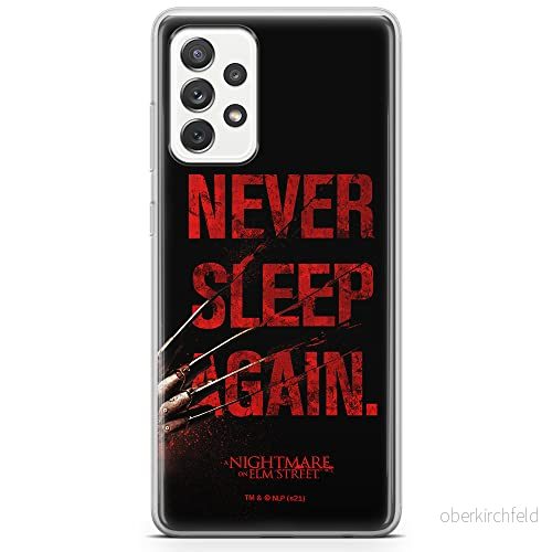 ERT GROUP mobiltelefonfodral för Samsung A73 5G originalt och officiellt licensierat Horror mönster Nightmare of Elm Street 003 anpassad till formen på mobiltelefonen, fodral tillverkad av TPU plast 5905511076689