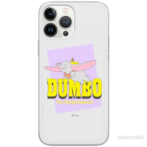 ERT GROUP mobiltelefonfodral för Iphone 13 PRO originalt och officiellt licensierat Disney mönster Dumbo 005 Vit optimalt anpassad till formen på mobiltelefonen, fodral tillverkad av TPU plast 5903932852479