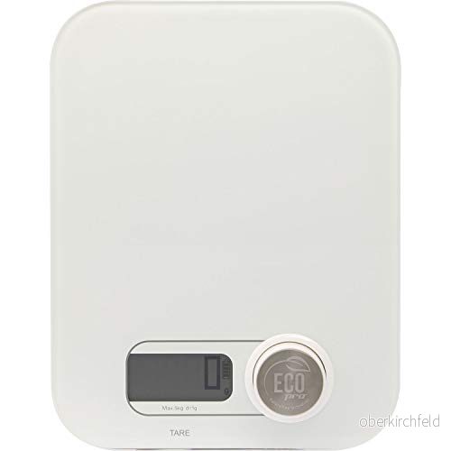WEIS 10531 »Eco Pro« köksvåg, längd: 245 mm, bredd: 190 vit, glas/plast 4010411105313