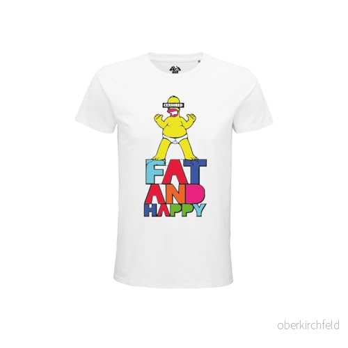 ALL YOU CAN TEE Officiell produkt Fat And Happy T Shirt 100% Bomull från ekologiskt jordbruk Lättviktskardat med enzymbehandling. Skapad av konstnären Darthy. 765708001376