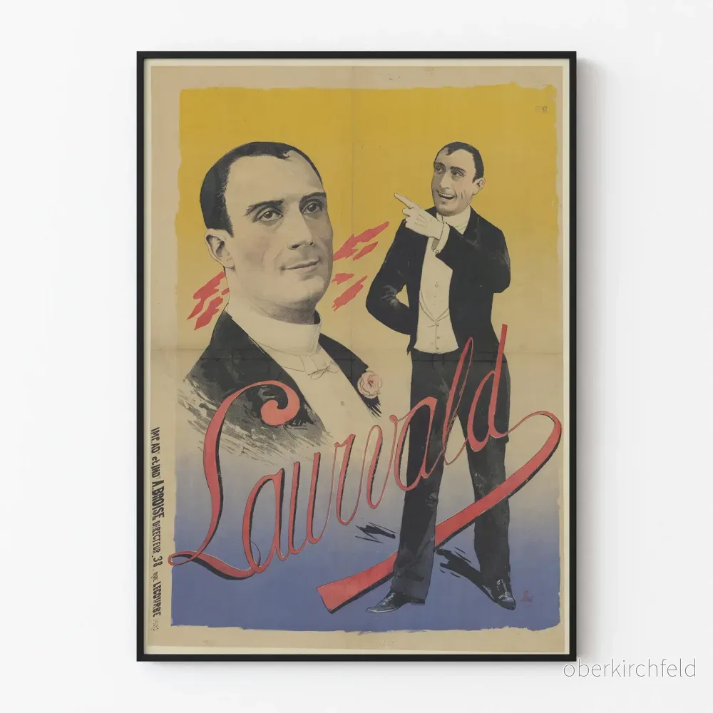 Vintageaffisch Lauvald stil art déco