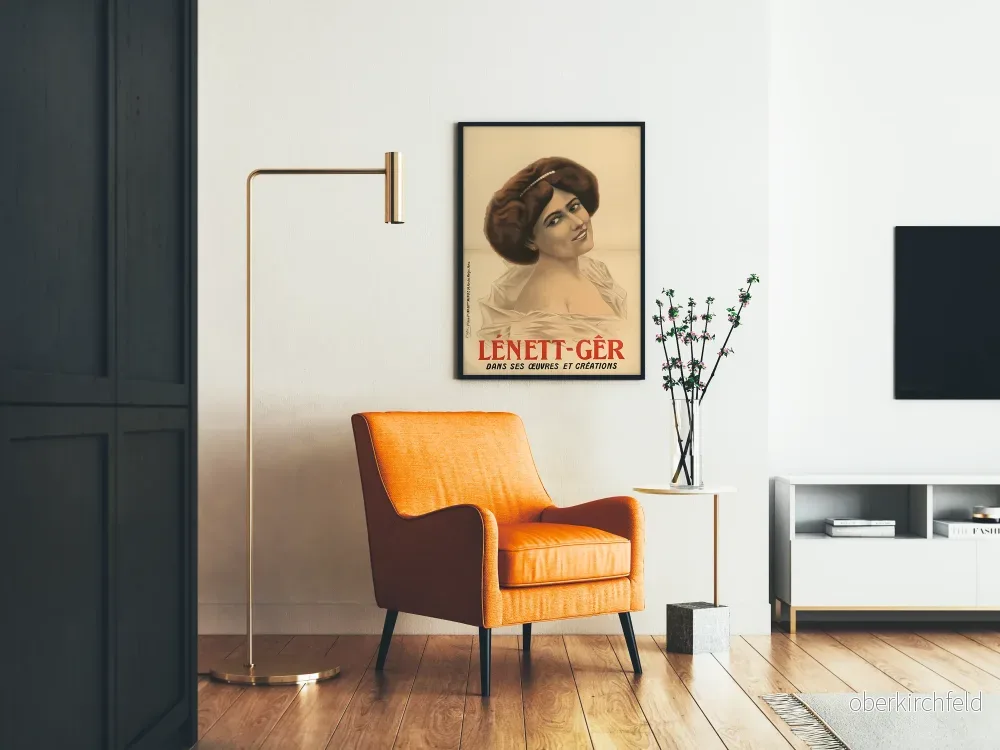 Vintage porträttposter av kvinnlig Lénett-Gêr - Bild 2