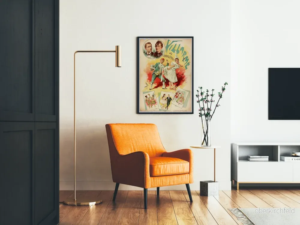 Vintageposter av Les Danseurs Parisiens Villarmé för väggdekoration - Bild 2
